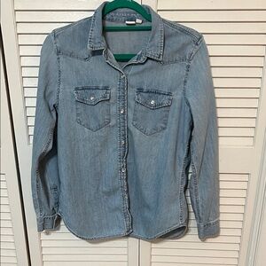 GAP Light Blue Denim Button Down Shirt